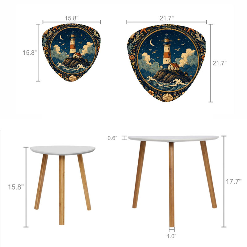 Ensemble de 2 tables basses gigognes Triangle