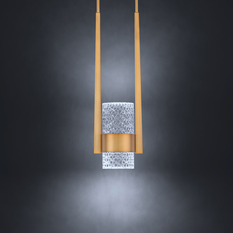 Cadenza 1 - Light LED Pendant, Aged Brass