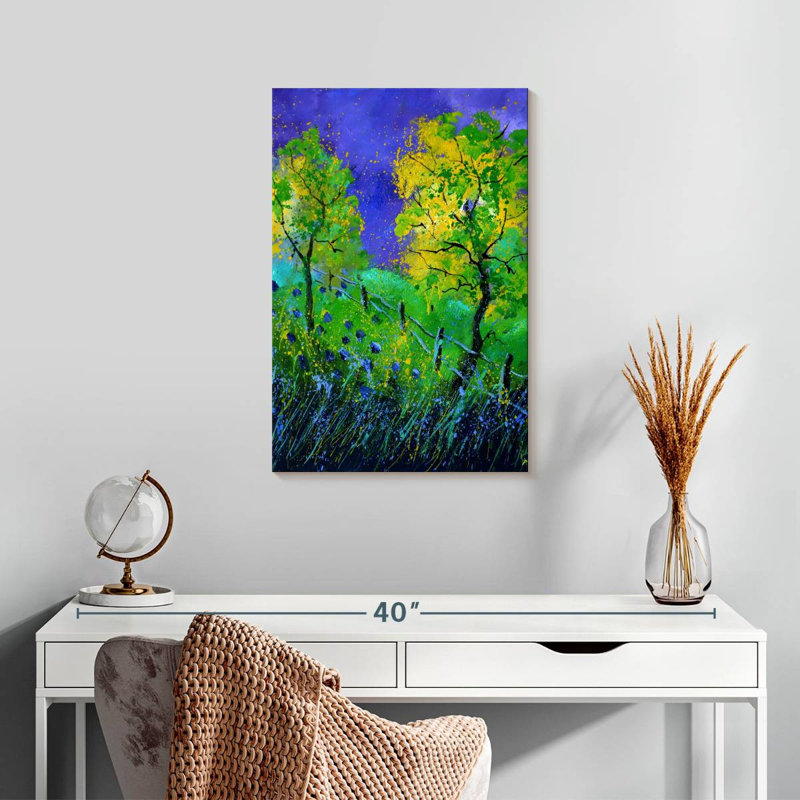 Deux arbres jaunes Avery, H 24 po x l 16 po