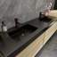 Meuble-lavabo double mural 78,5 po avec plateau en métal Kayleena-2005173507