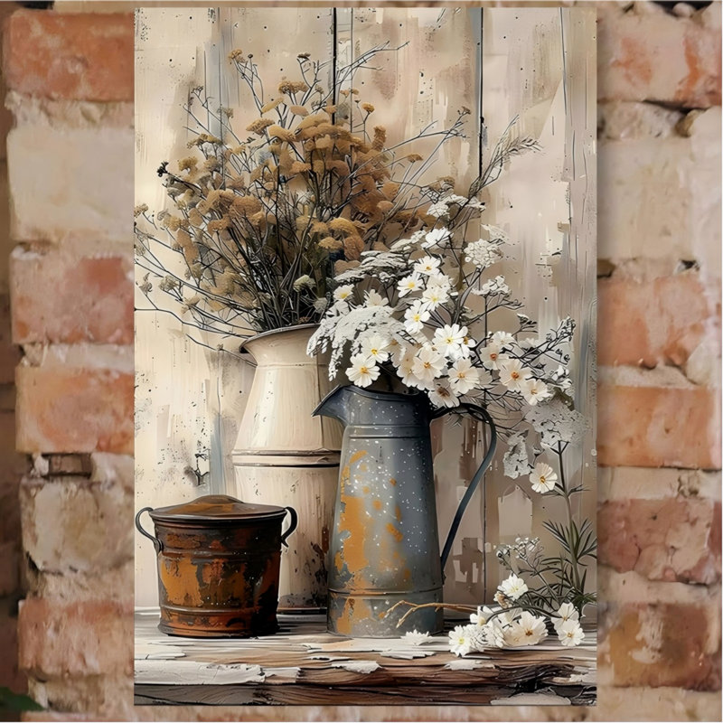 Art mural sur toile sans cadre champêtre 12 po x 16 po