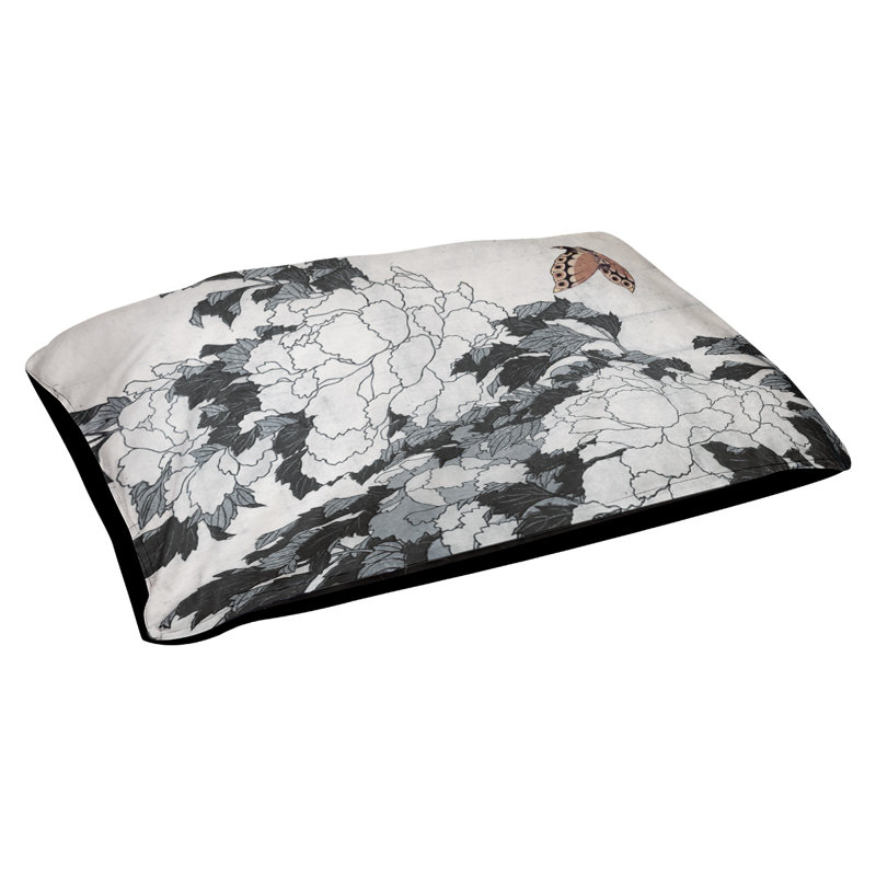 Coussin Burkart, L 32,5 po x l 42,5 po, Gris / Pêche / Noir