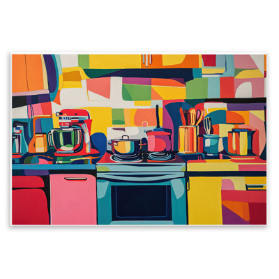  Art mural de cuisine fantaisiste aux teintes colorées par LSR Design Studio