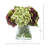Fall Hydrangeas in Fluted Glass Vase