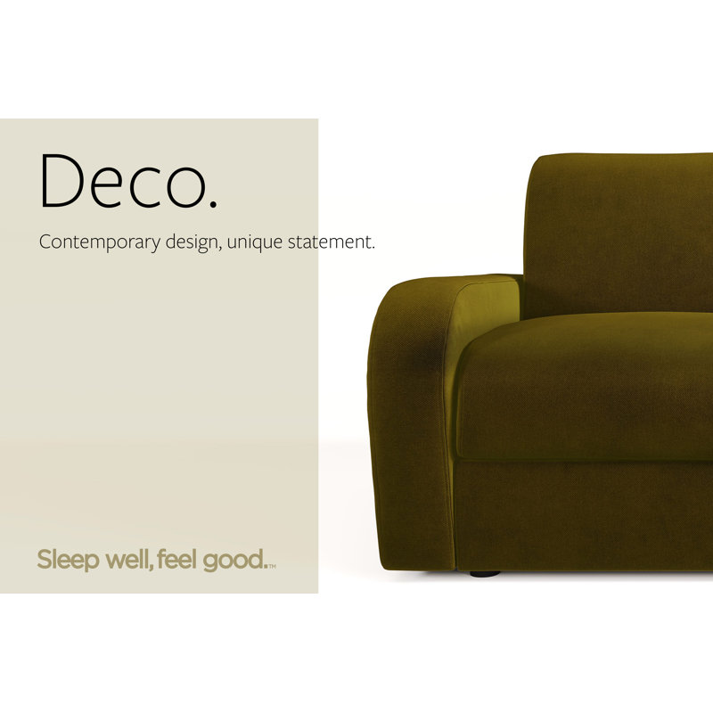 Jay-Be® Deco Snuggler Sofa Bed with e-Sprung™ Mattress - Luxe Velvet, Airfoce