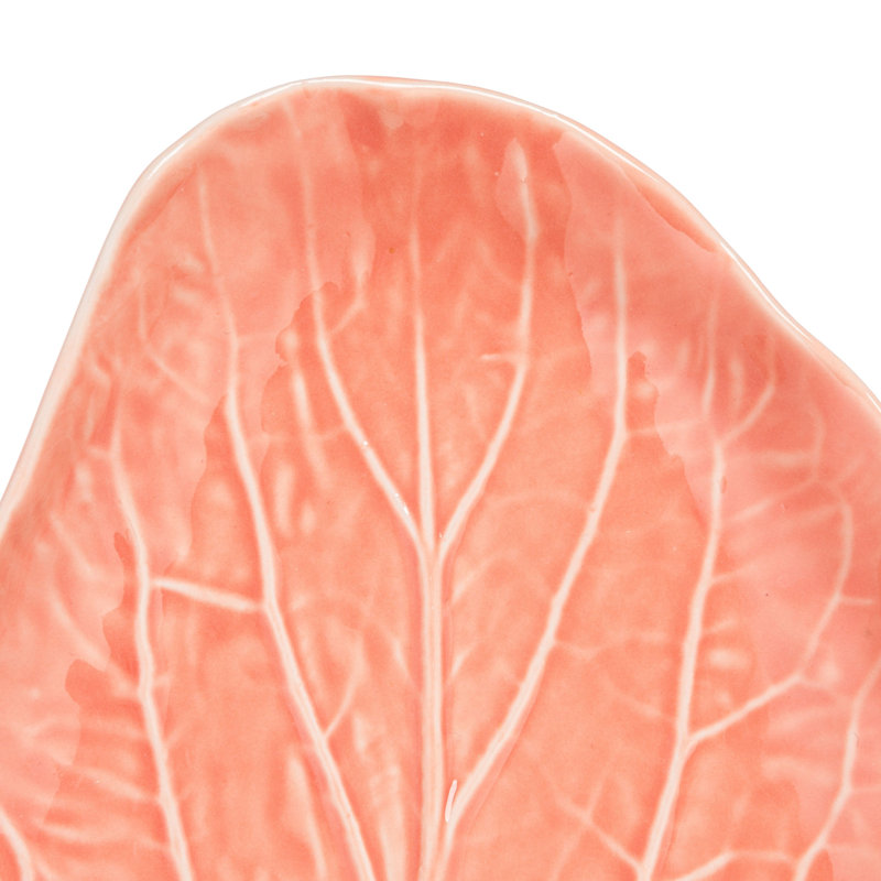 Stoneware Cabbage Shaped Plates With Reactive Glaze