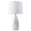 Lampe de table moderne en céramique blanche de 60 cm (23,6 po) avec variateur à 3 niveaux pour chambre, salon et entrée