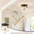 3-lights Semi Flush Mount Ceiling Light Fixtures with Transparent Glass Shade-116226268