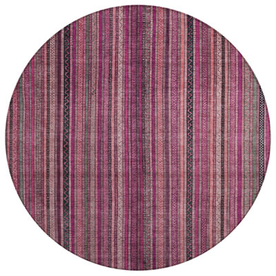 Tapis intérieur lavable rayé 8 pi