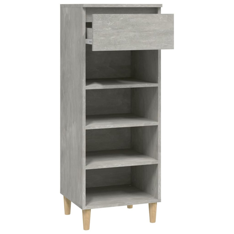 4 Pair Shoe Storage Cabinet, Grey