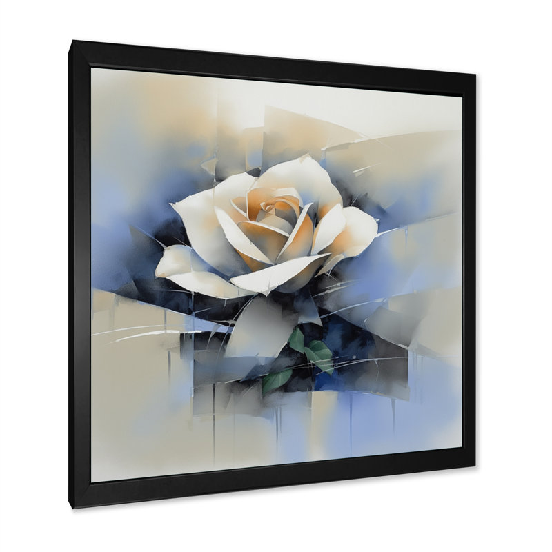 Blue Rose Symphony - impression, Cadre photo noir, H 16 po x l 16 po x P 1 po