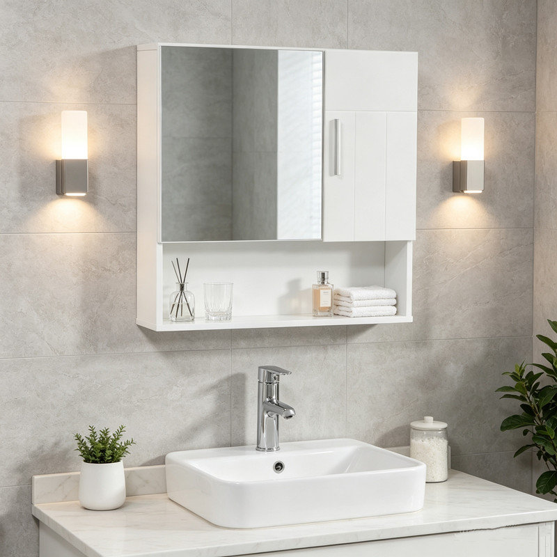 W H Medicine Cabinet Mirror
