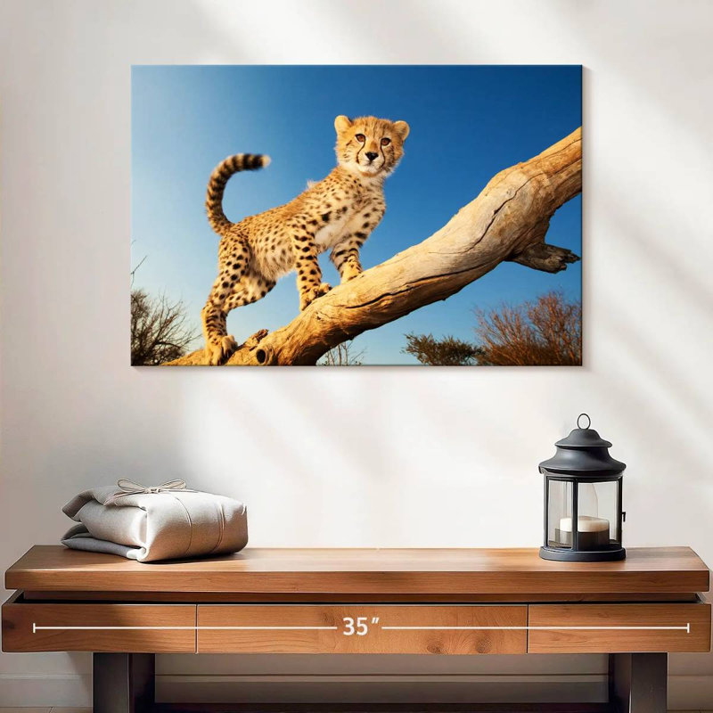 Brampt Cheetah Cub, 16" H x 24" W