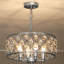 HOMCOM Crystal Chandelier Adjustable Height 4-Light E14 Base Silver Tone-111410160