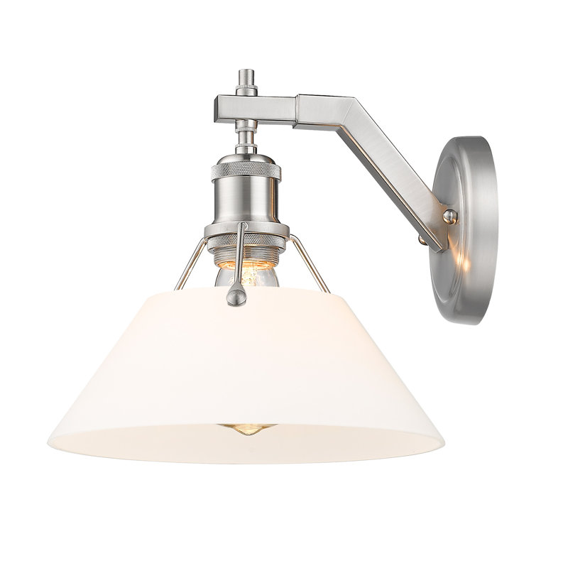 Weatherford Steel Spotlight, Pewter, Opal Glass