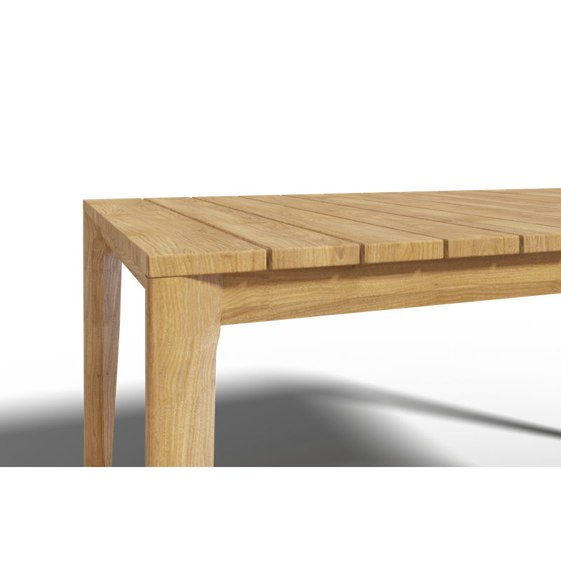 Outdoor Teak Dining Table, 31.4" W x 63" L x 29.5" H 
