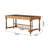 Elegant Brown Rectangular Solid Wood Dining Table