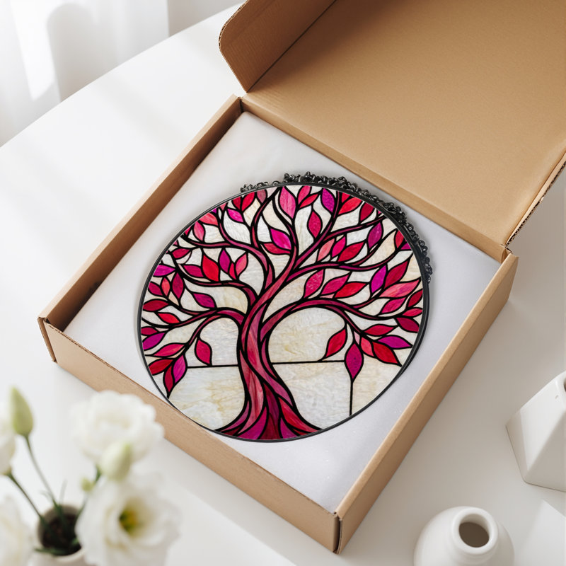 Panneau de vitrail en forme de feuille d'arbre 12 "H, H 12 po x l 12 po