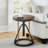 Abraham 12.59" W Rustic Tensegrity Round End Table