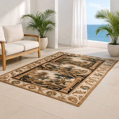 Tapis d'intérieur et d'extérieur brun français