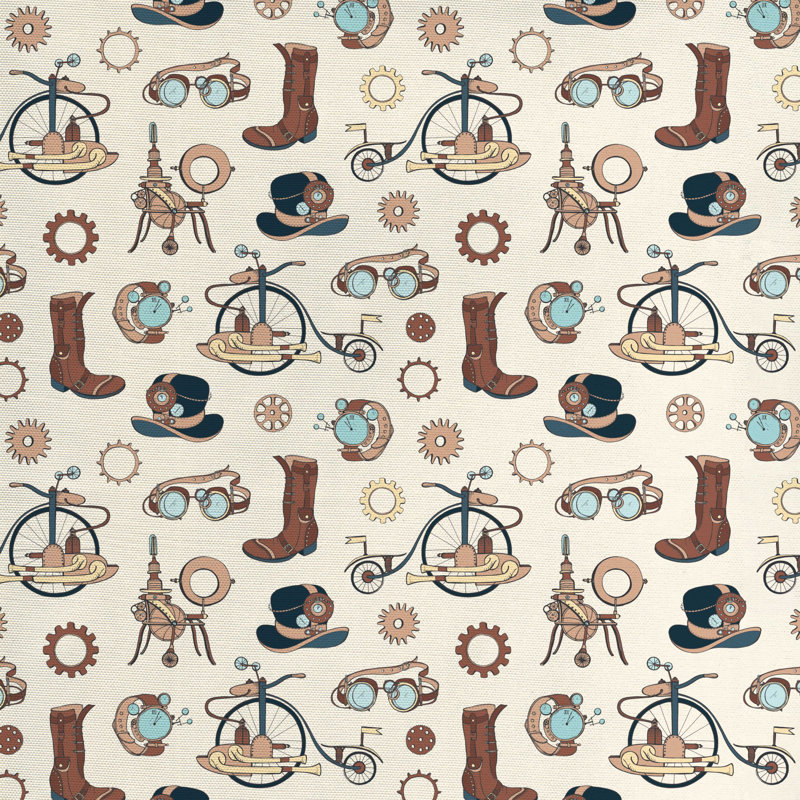 Tissu steampunk, l 58 po x L 72 po