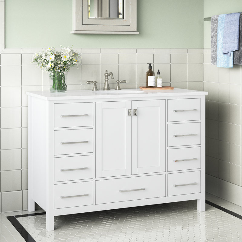 Ensemble de meuble-lavabo simple 48 po Hines, Gris