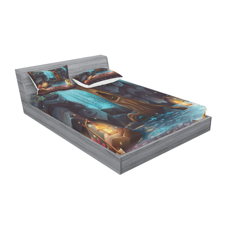 Ensemble de draps paysager, Ensemble de draps pour lit double avec un drap-hou
