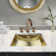 Nantucket Sinks Brightwork Home 15'' Polished Brass Metal Rectangular Bathroom Sink with Overflow