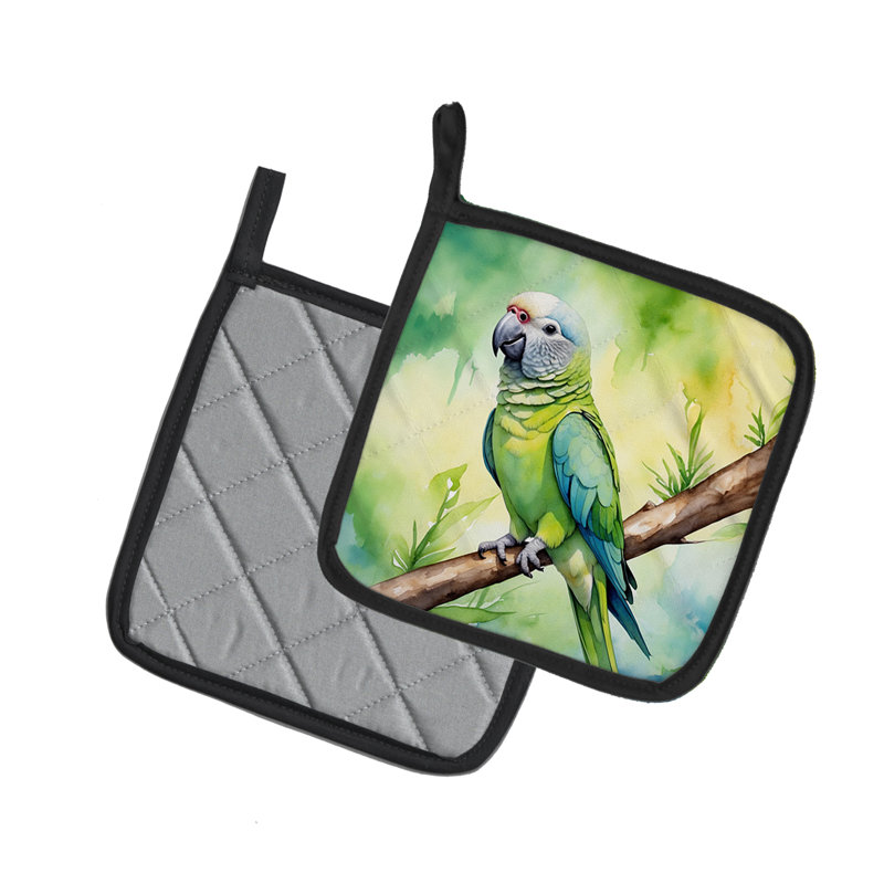 Paire de porte-casseroles Monk Parakeet