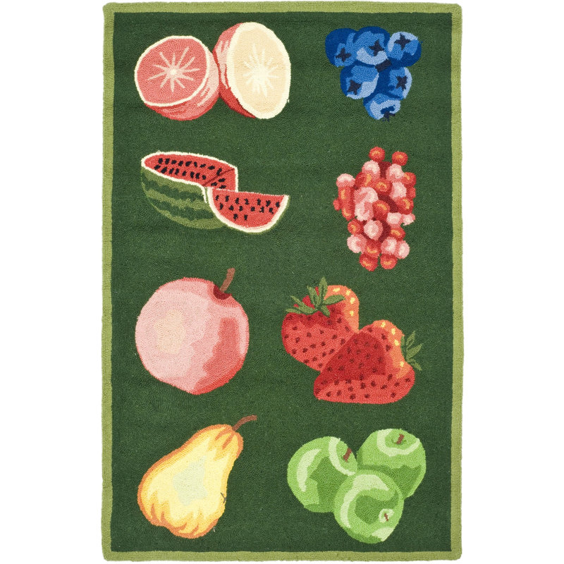 Demitro Hand Hooked Wool Rug, Rectangle 2'9" x 4'9"