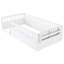 Lit de sol en bois blanc simple, rails hauts, DEL, tablette de rangement, facile à changer de position-1645650121-1645650119