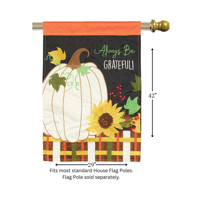 Drapeau Citrouille «Be Be Grateful»