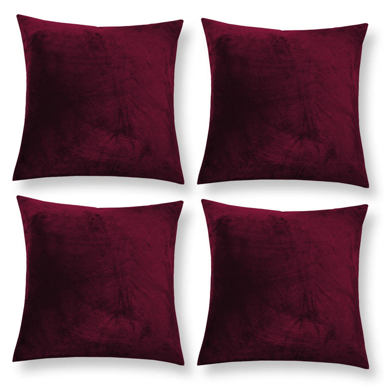 Square Cushion Cover, Burgundy