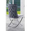 Ensemble de 2 chaises de salle à manger Waden, métal chromé, velours capitonné gris