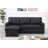 Upholstered Pull Out Sectional Sofa With Chaise
