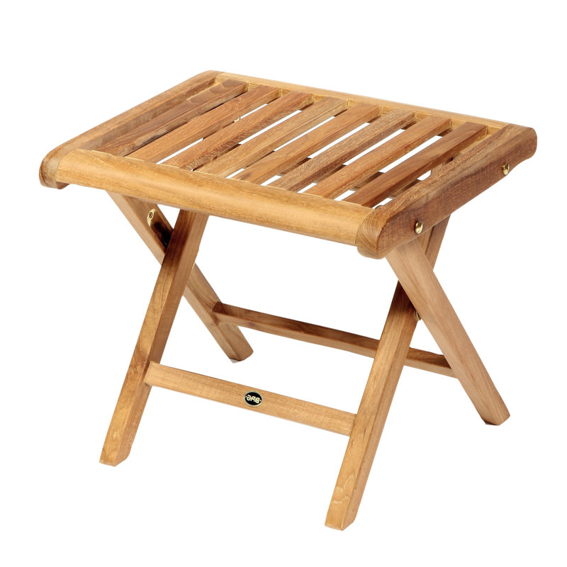 Arb Teak Brown Adjustable Outdoor Wood Leg Rest