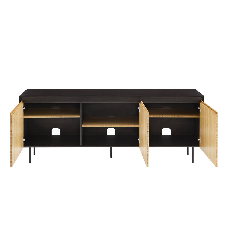 Buffet en bois massif de 72 po de largeur Bambo