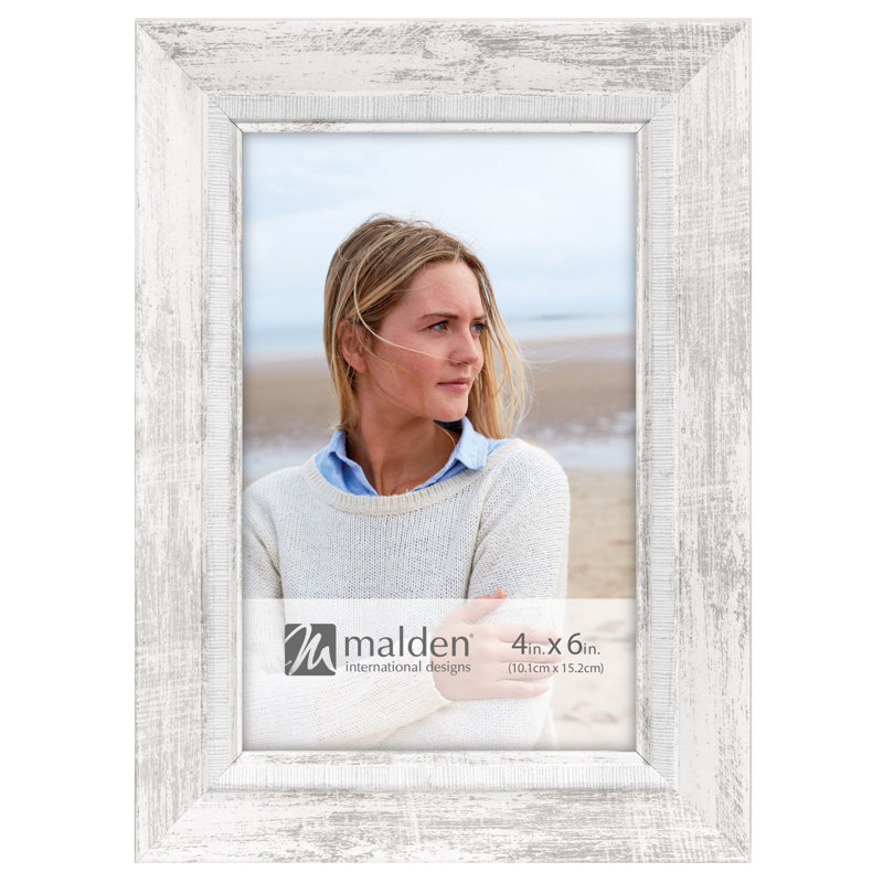 Geil Wood Beveled Picture Frame, 4" x 6", White