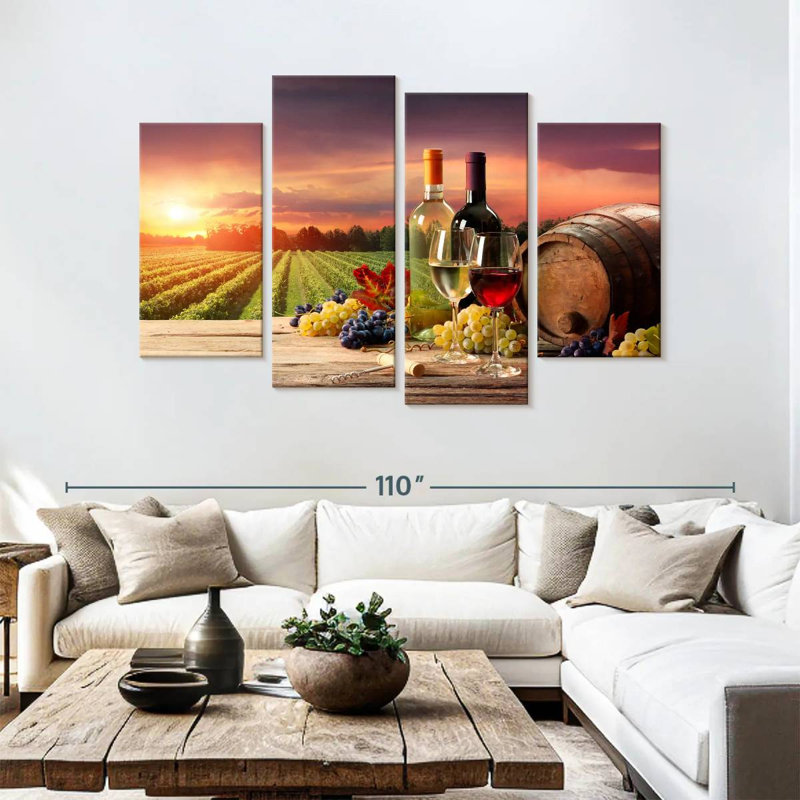 Yarlin Wine Vineyard Vista, H 54 po x l 84 po