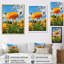Jaune jaune, fleurs, souci ensoleillé - impression sur toile florale et botanique-785942197-785942202