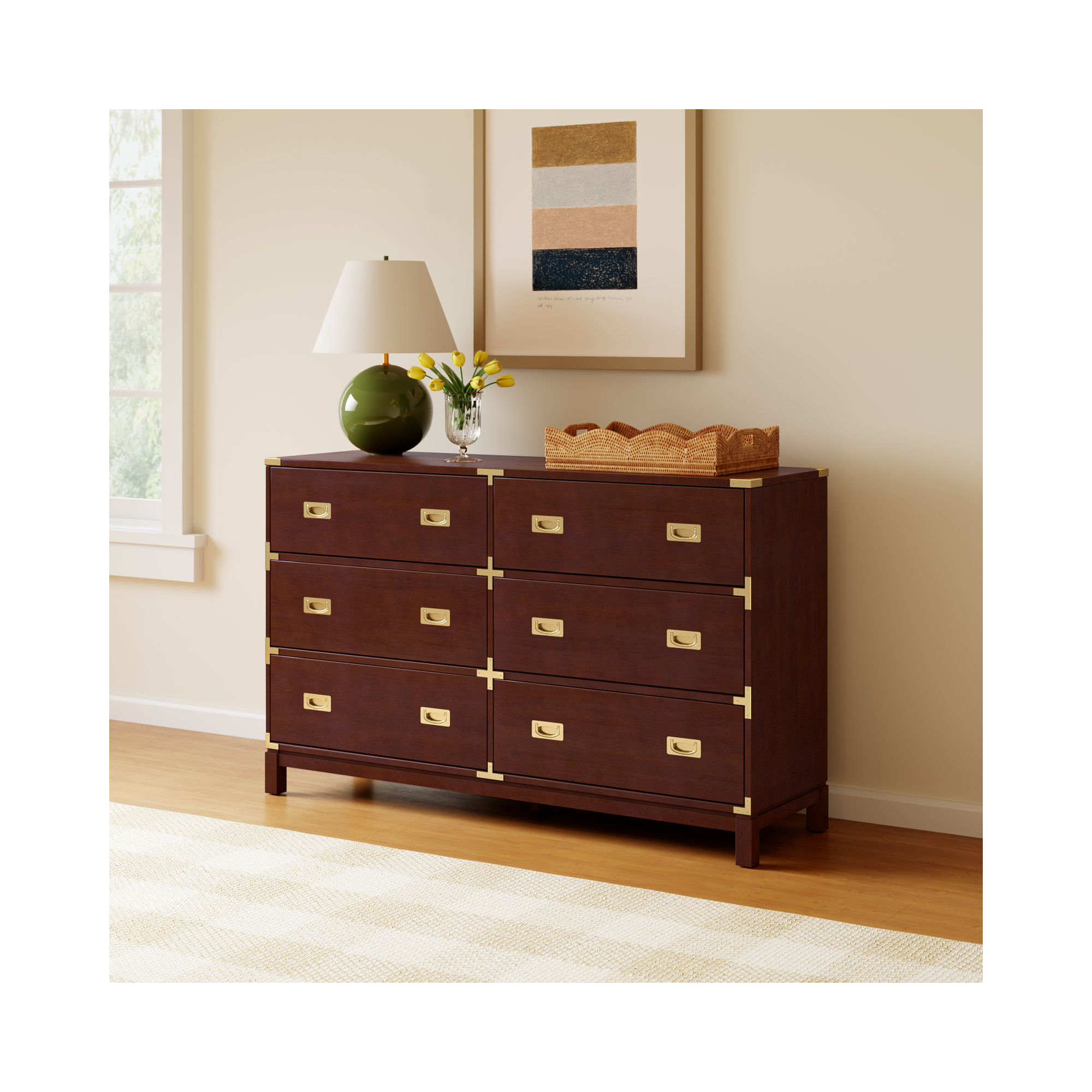 Dania 6-Drawer Dresser, Espresso