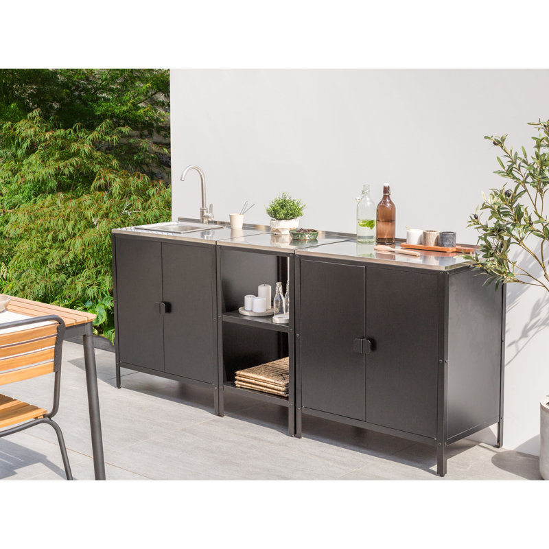 Beliani 210cm 3 Modular Outdoor Kitchen