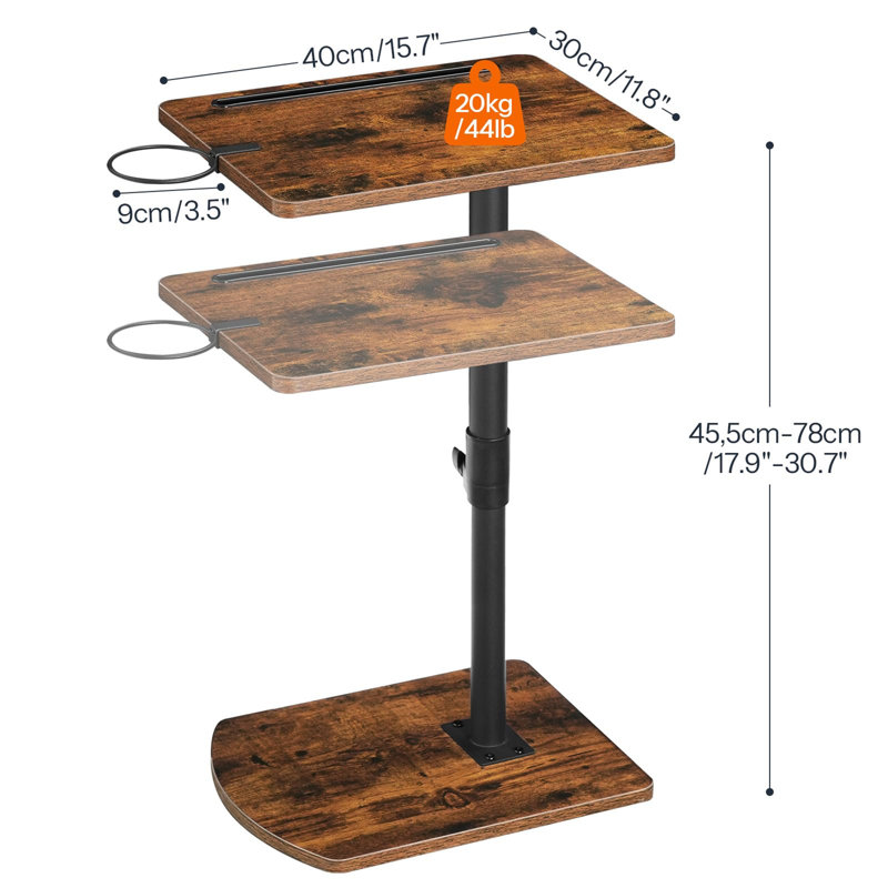 C Table End Table, Brown