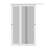 1-Lite Frosted Tempered Glass Sliding Double Bypass Closet Door with Installation Hardware Kit-90481518