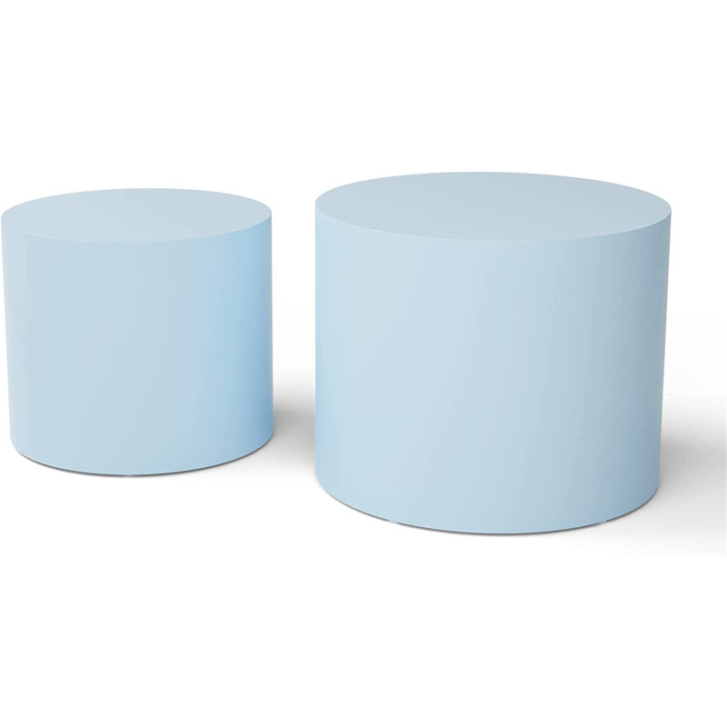 2 tables gigognes avec rangement Kingzton, Bleu