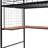 Twin Size Metal Loft Bed With Desk, Grid - Black. Strong Construction. Space Saving And Wardrobe . Versatile For Various Purposes. Blends Room Decor. Mattress Not Included Black Twin-Size Desk &-964280803-964280802