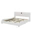 Lit plateforme tapissier luxueux en similicuir avec tête de lit épaisse, haut-parleurs Bluetooth et lumière DEL RVB-1262582058-1262582061