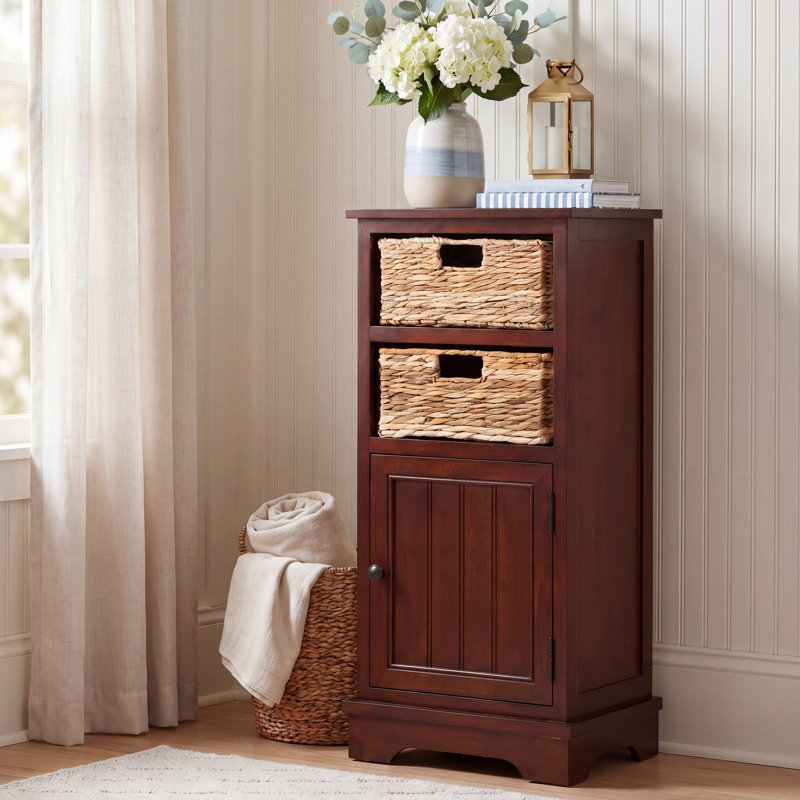 Armoire décorative à 1 porte Painswick, Cerise