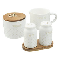 Haifle Cream And Sugar Sets, Sugar And Creamer Set With Lids, Milk