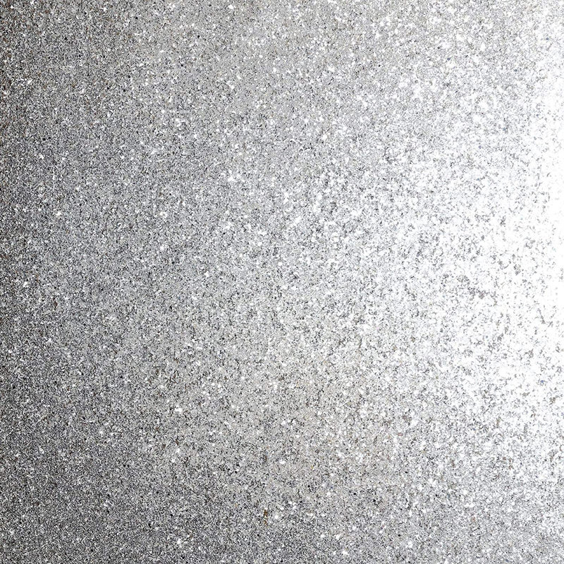 Fason 10.05m x 53cm Textured Glitter Wallpaper Roll, Silver